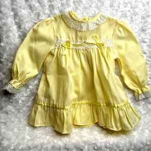 VTG Circa 1970s Yellow Dress Sz 2T